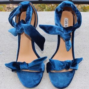 Lola Shoetique Cape Robbin Velvet High Heel